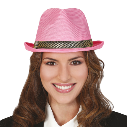 Cappello da gangster rosa