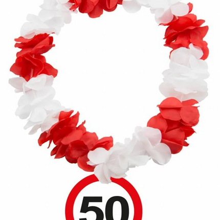 Hawaii Wreath 50 Years Traffic Sign