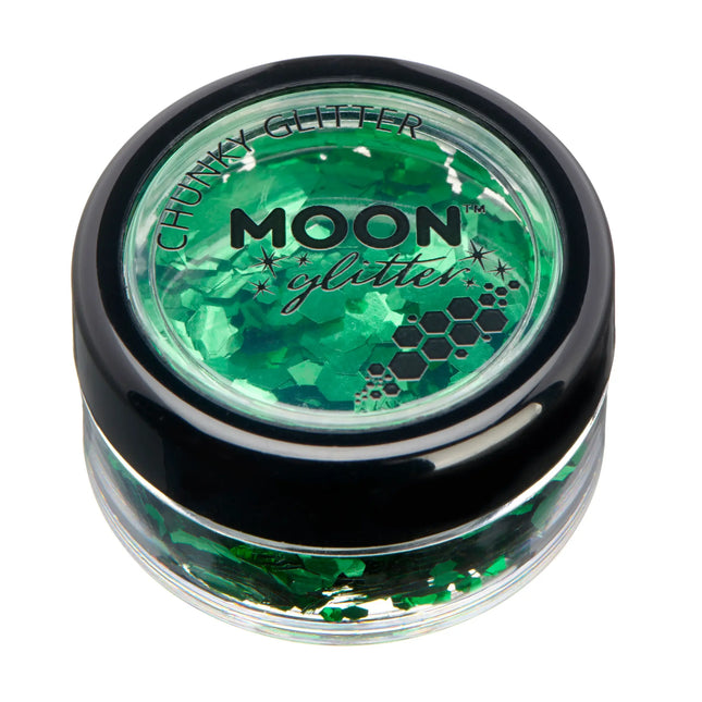 Moon Glitter Classic Chunky Glitter Verde 3g