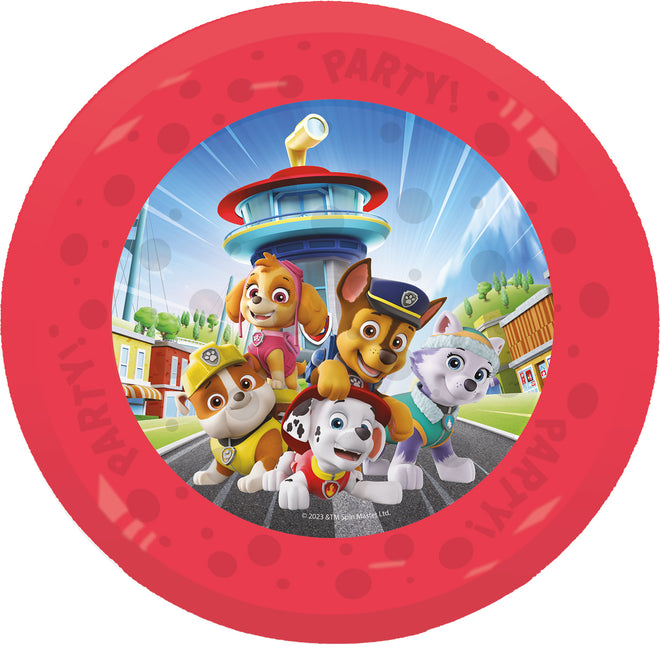 Piatto Paw Patrol riutilizzabile 21 cm