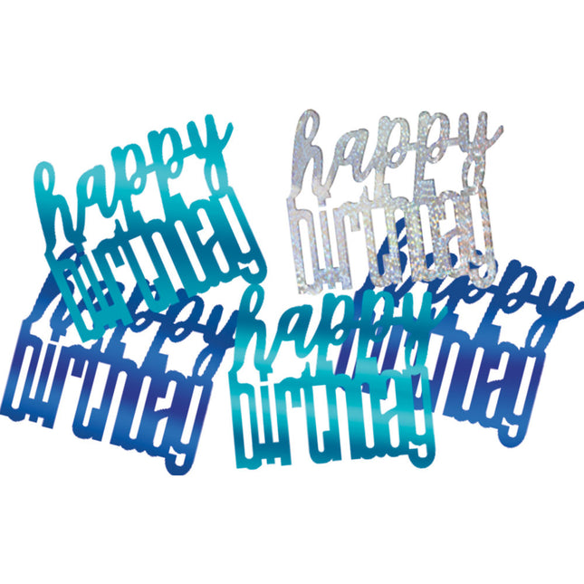 Coriandoli da tavola Happy Birthday Blu 11 gr