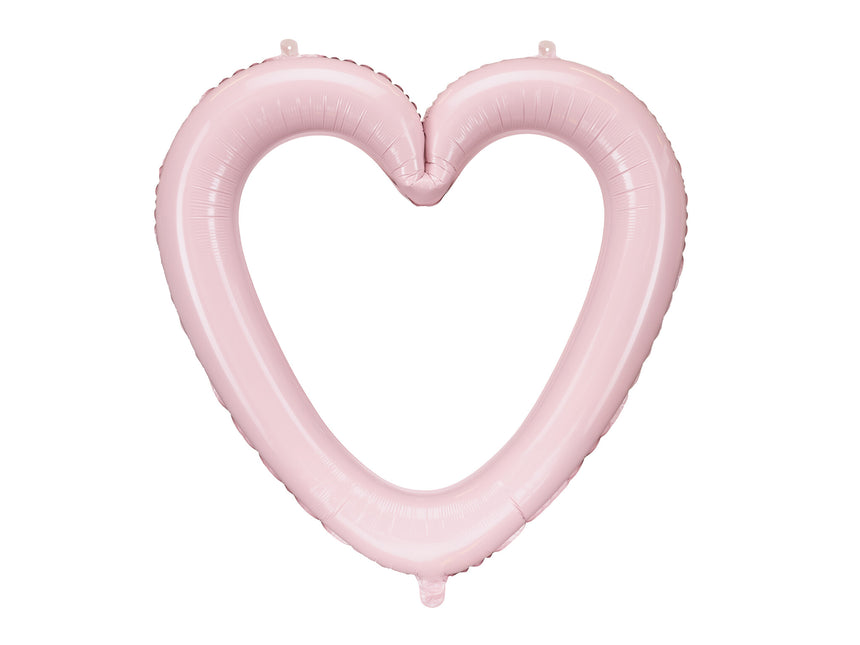 Palloncino ad elio con cornice a cuore vuoto 72 cm