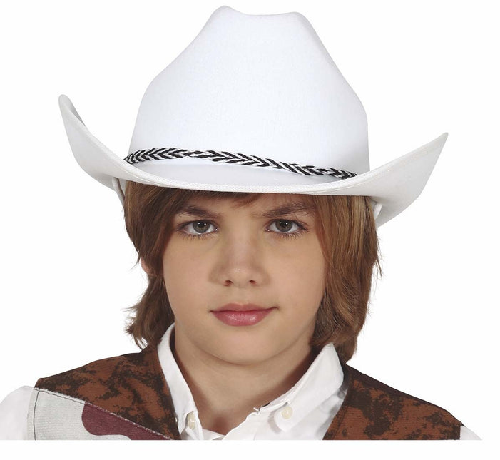 Cappello da cowboy bianco bambino