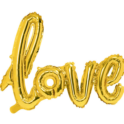 Set di palloncini a forma di lettera Love Oro Vuoto 73cm