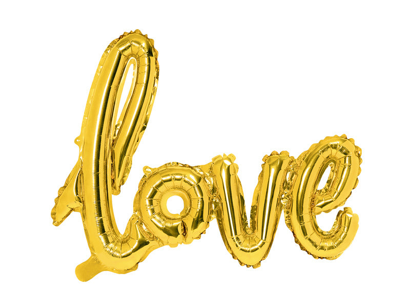 Set di palloncini a forma di lettera Love Oro Vuoto 73cm