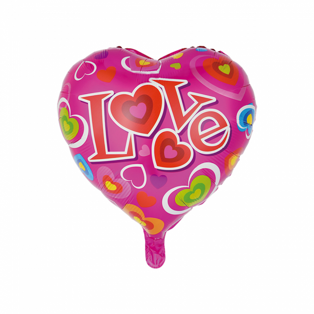 Palloncino ad elio Cuore Amore 45 cm vuoto