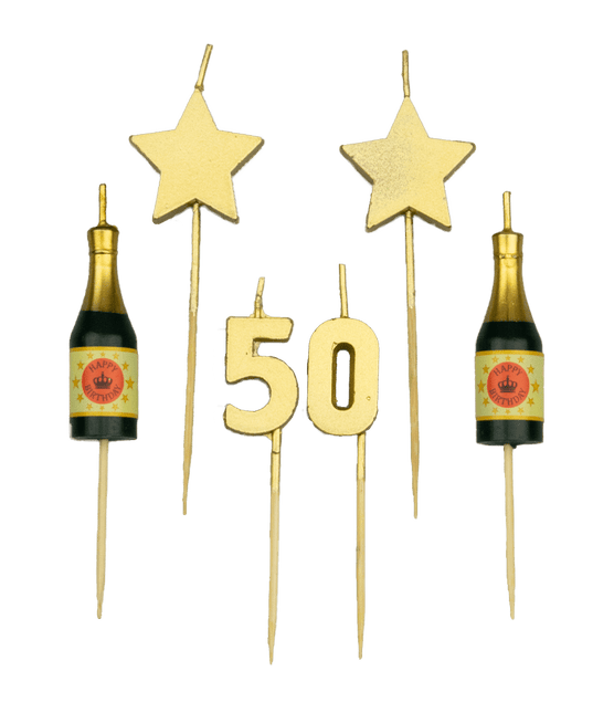 Candele 50 anni Champagne 17,5 cm