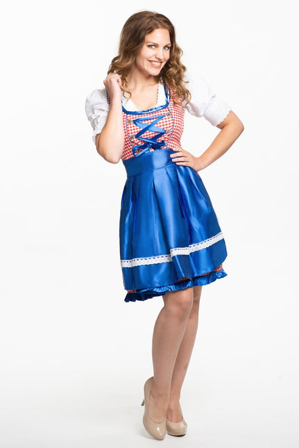 Abito Dirndl Oktoberfest Blu 3 pezzi