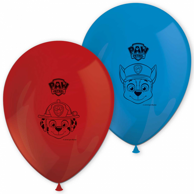 Palloncini Paw Patrol 28 cm 8 pezzi