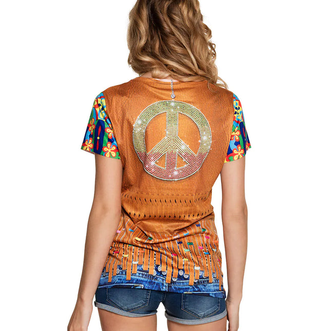 Camicia Hippie Fotorealistica Donna