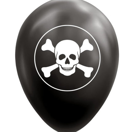 Palloncini pirata neri 30,5 cm 8 pezzi