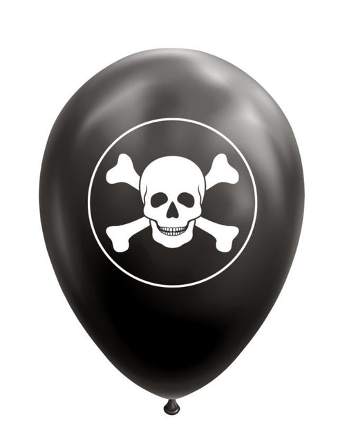 Palloncini pirata neri 30,5 cm 8 pezzi