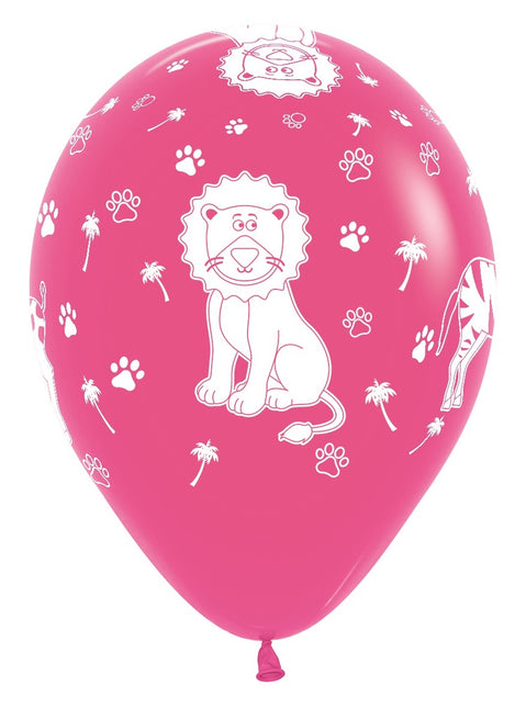 Palloncini Jungle Animals Fashion Mix 30cm 25pz