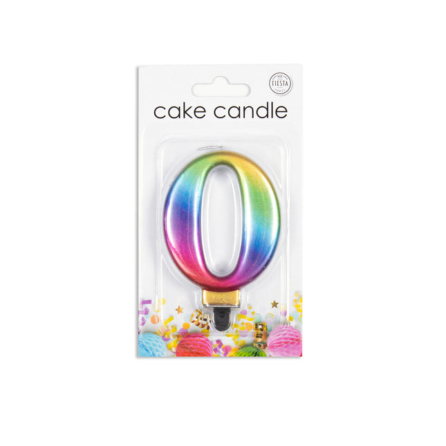 Candela 0 Anno Arcobaleno 7 cm