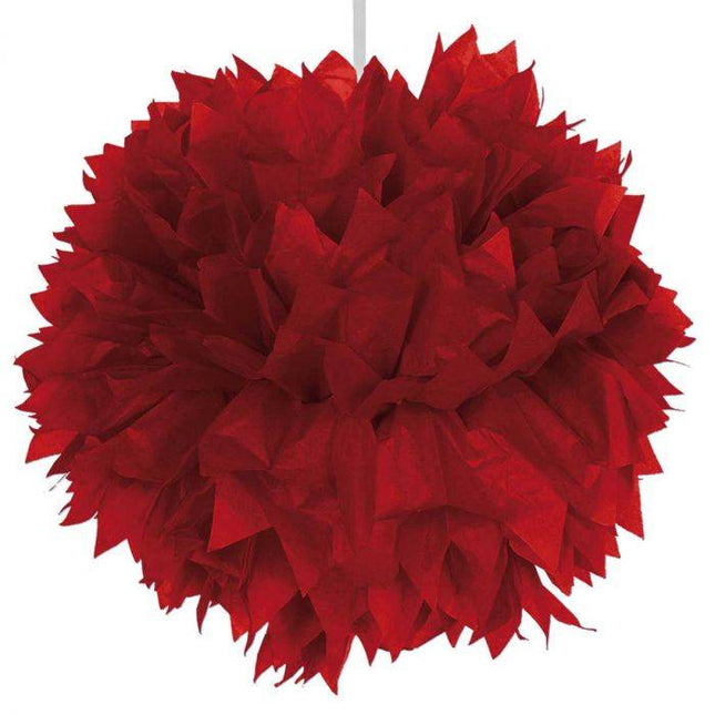 Pompon rosso 30 cm