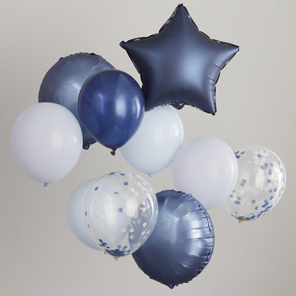 Set di palloncini blu Stella