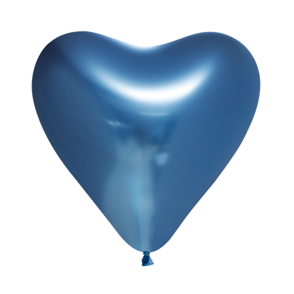 Palloncini a cuore blu 30cm 6pz