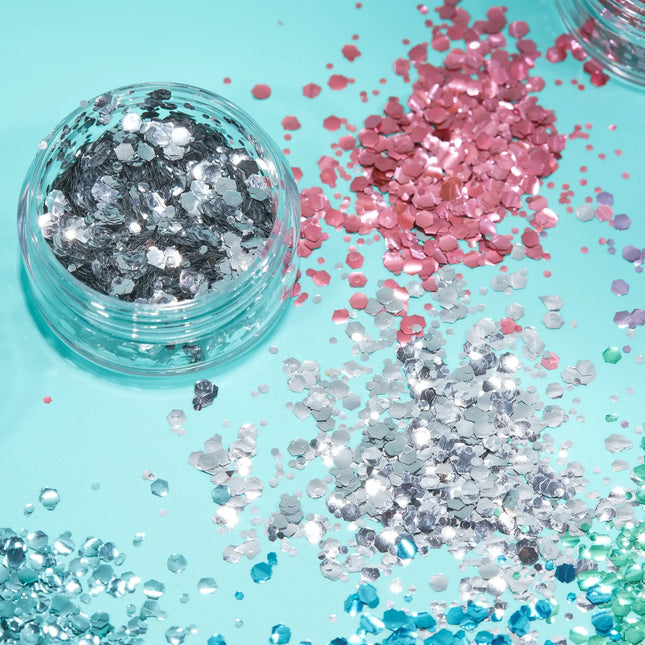 Moon Glitter Bio Chunky Glitter Argento 3g