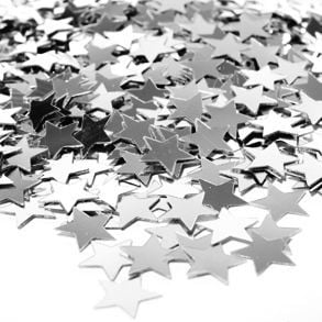 Coriandoli da tavola Star Silver 1cm 600pz