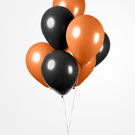 Palloncini nero/arancio 30,5 cm 10 pezzi