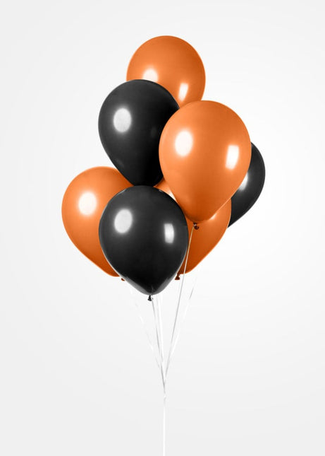 Palloncini nero/arancio 30,5 cm 10 pezzi