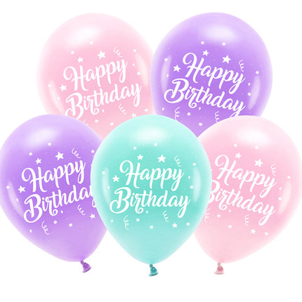 Palloncini Happy Birthday Colorati 26cm 5pz