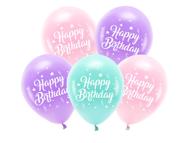 Palloncini Happy Birthday Colorati 26cm 5pz