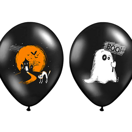 Palloncini di Halloween Boo! 30 cm 6 pezzi