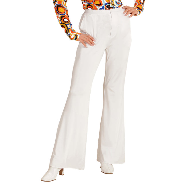 Pantaloni Disco 70S Bianco Donna