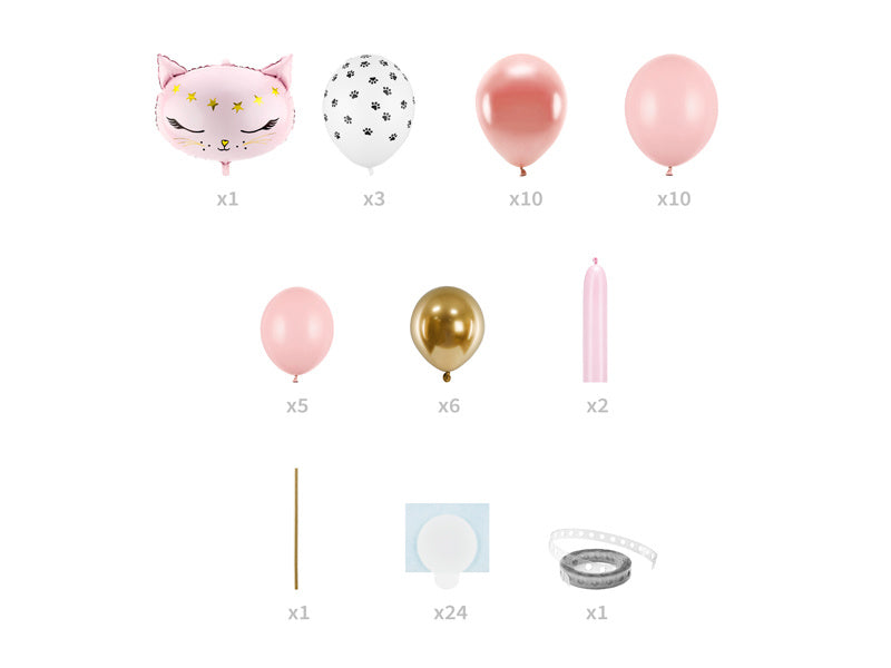 Pilastro a palloncino Cat Pink 1,4 m