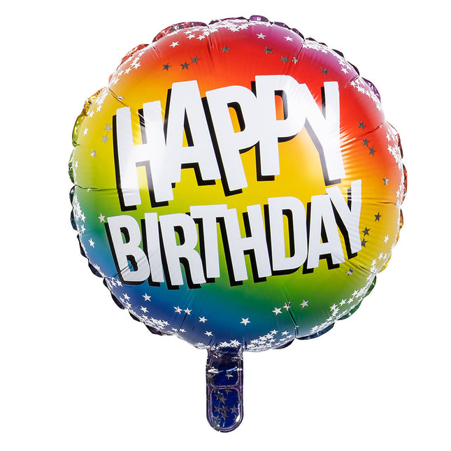 Palloncino ad elio Happy Birthday vuoto 45 cm