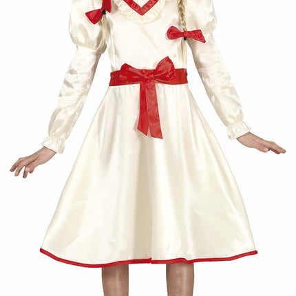 Annabelle Costume Halloween Ragazza Bianco