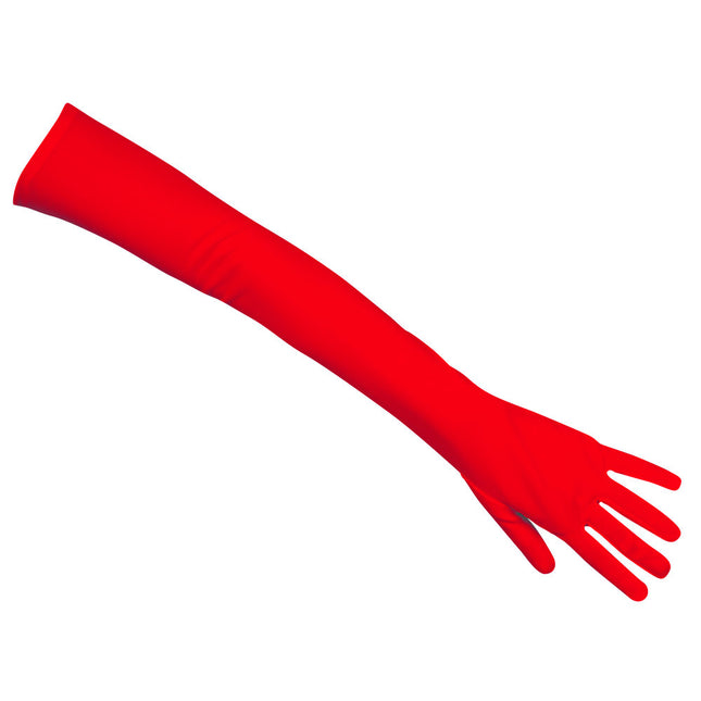 Guanti rossi lunghi 40 cm