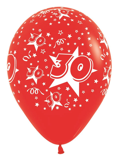 Palloncini Numero 30 Mix 30cm 25pz