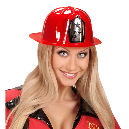 Casco da vigile del fuoco rosso