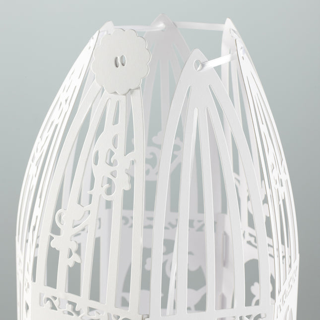 Portacarte bianco Birdcage 33 cm