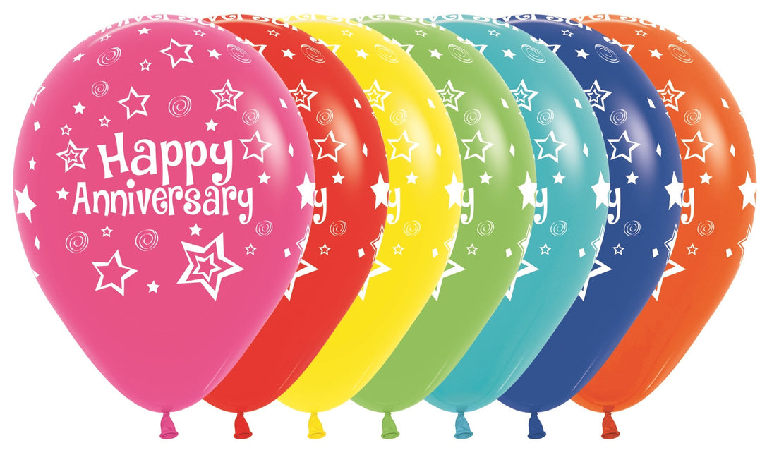 Palloncini Happy Anniversary Mix 30cm 25pz