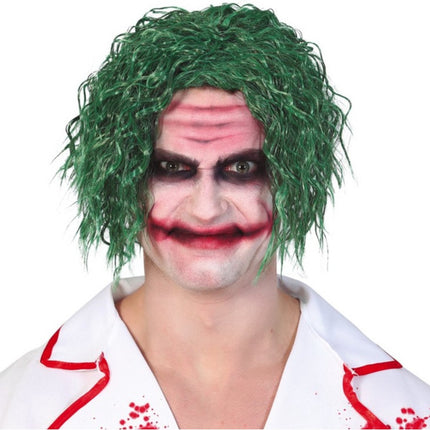 Parrucca di Halloween Joker Verde