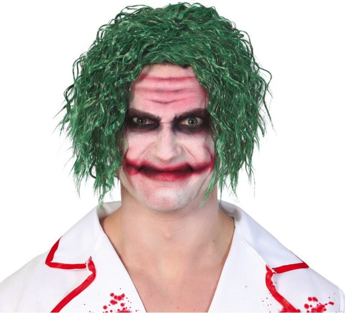 Parrucca di Halloween Joker Verde