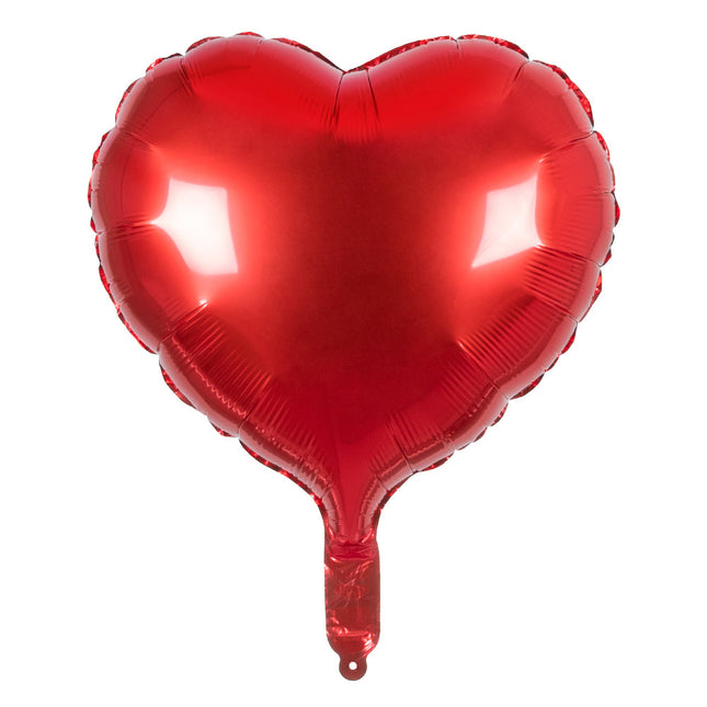 Palloncino ad elio rosso Cuore vuoto 45cm