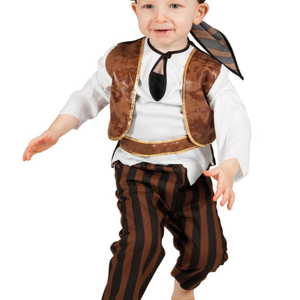 Costume da pirata bambino marrone