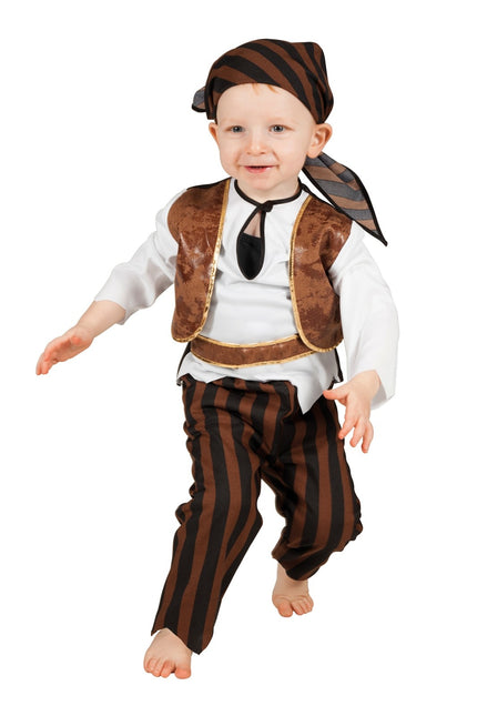 Costume da pirata bambino marrone