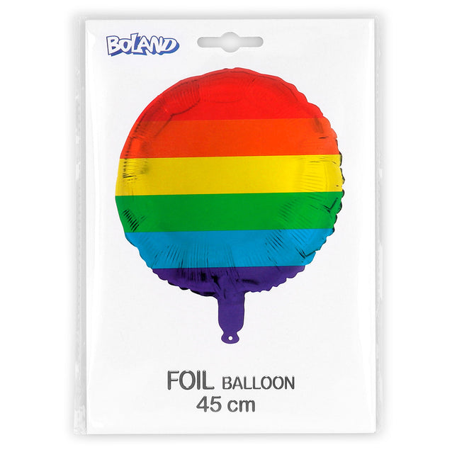 Palloncino ad elio arcobaleno bifacciale vuoto 45 cm