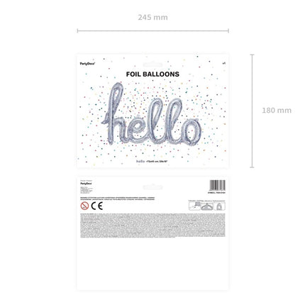 Palloncino in foil Hello Holographic 72 cm