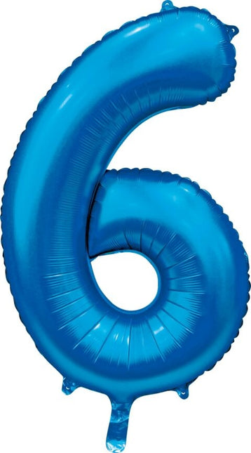 Palloncino figura blu 6 anni lucido 86 cm