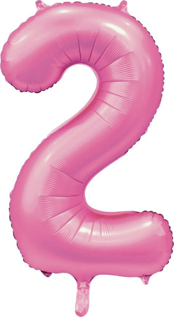 Palloncino a figura rosa 2 anni lucido 86 cm