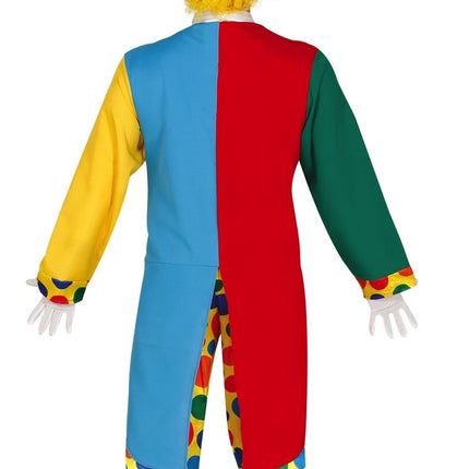 Costume da clown uomo colorato