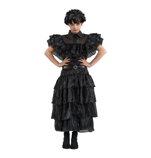 Costume Wednesday Prom Night Dress Nero Bambino