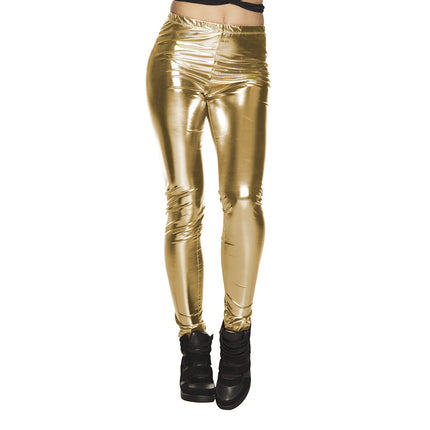 Legging oro metallizzato L-XL