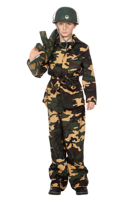 Costume dell'Esercito Bambino Verde